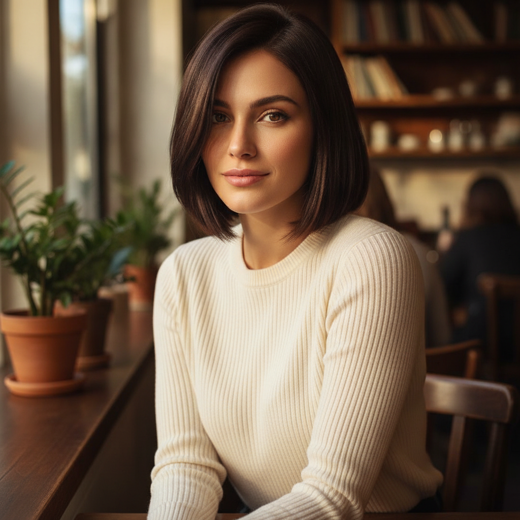 Espresso brunette bob