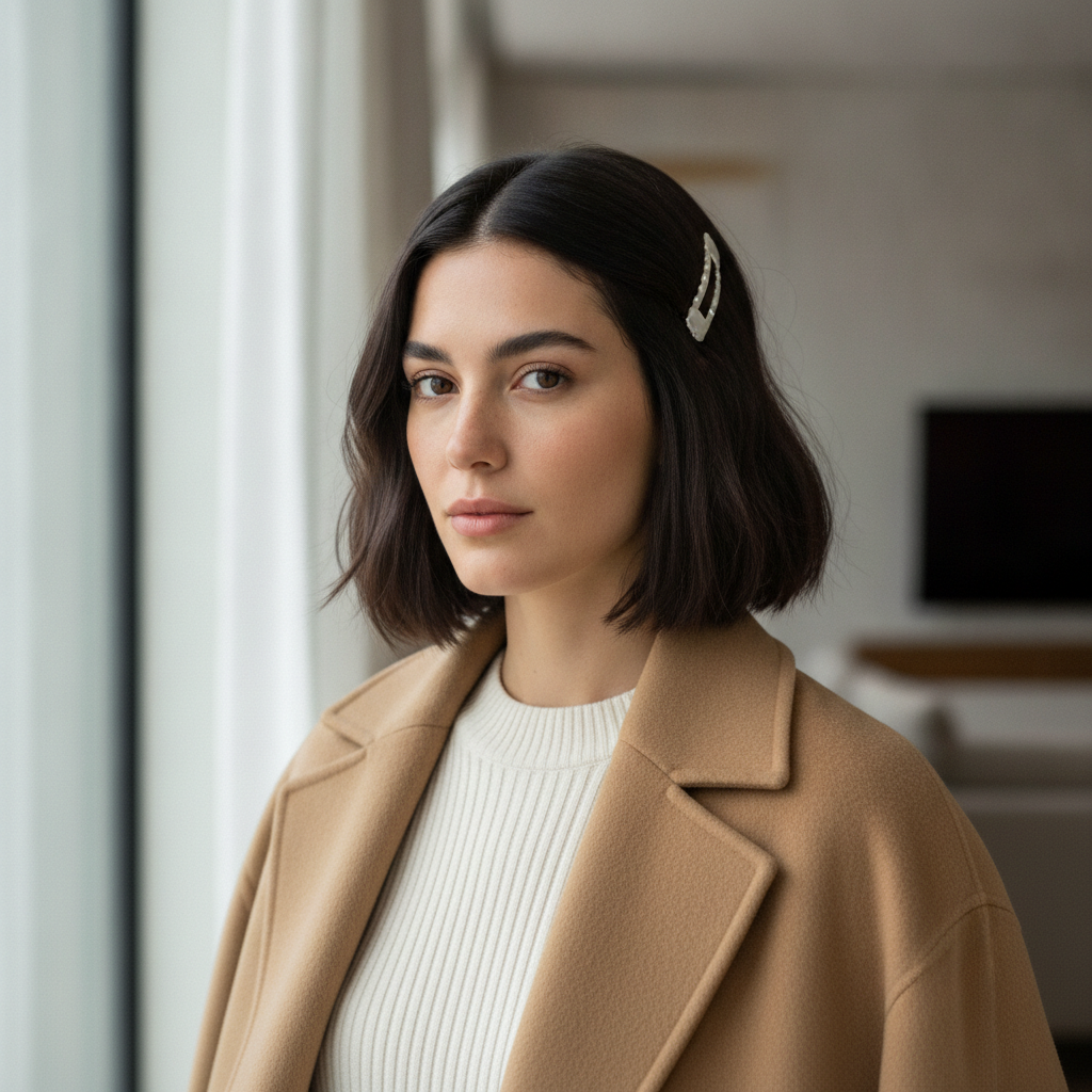 Pearl clip on a bob