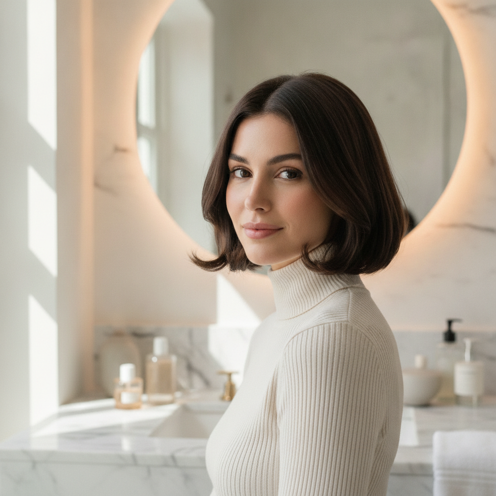 Round-brush blowout bob