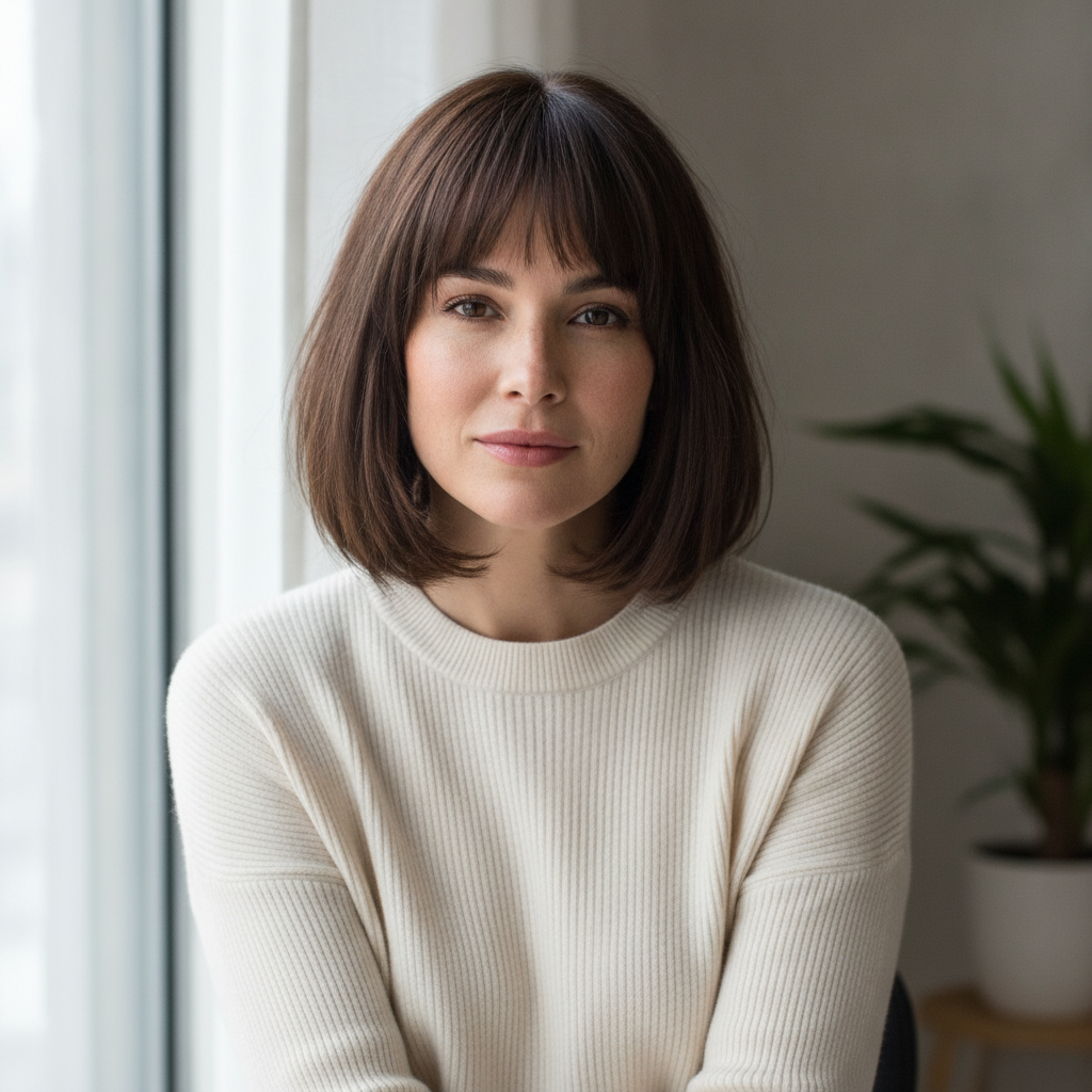 Wispy-bang French bob