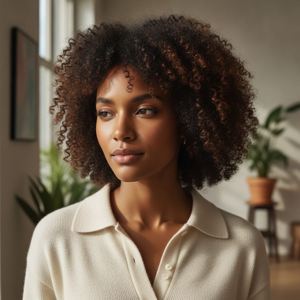 Defined curly cut