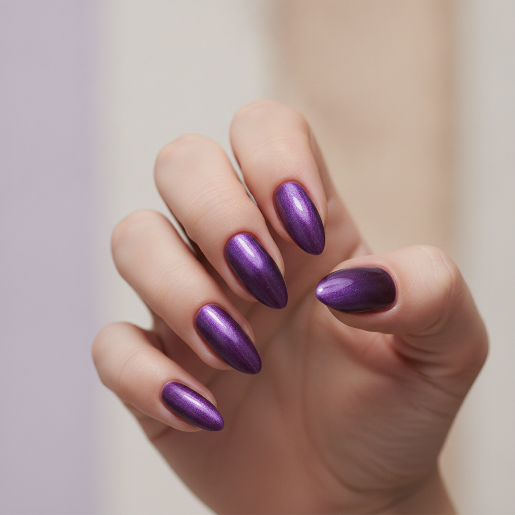 Purple cat-eye magnetic sheen