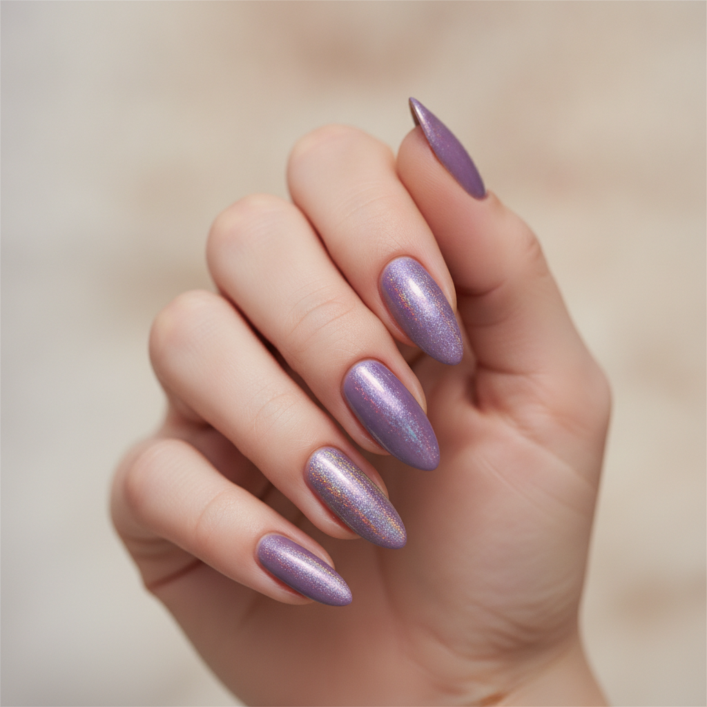 Holographic flash over lilac