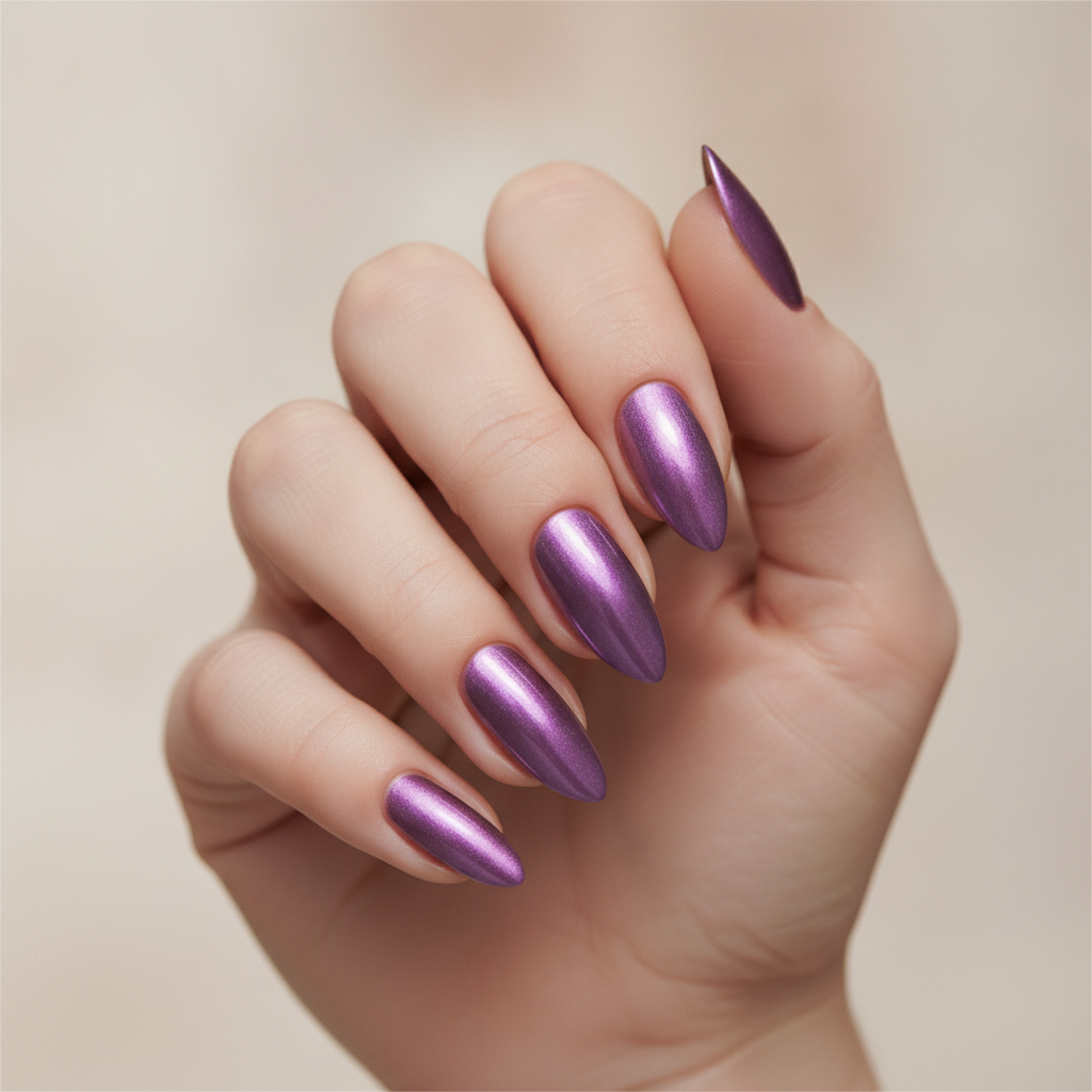 Lavender chrome mirror