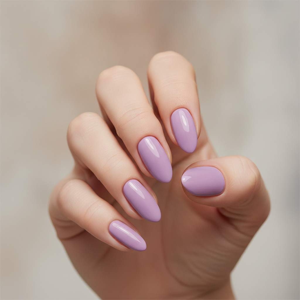 Soft lilac glossy solid