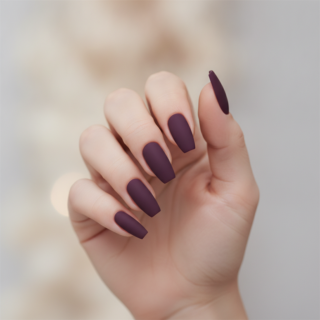 Matte deep plum