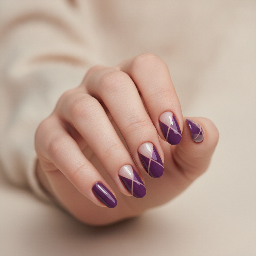 Negative-space violet geometry