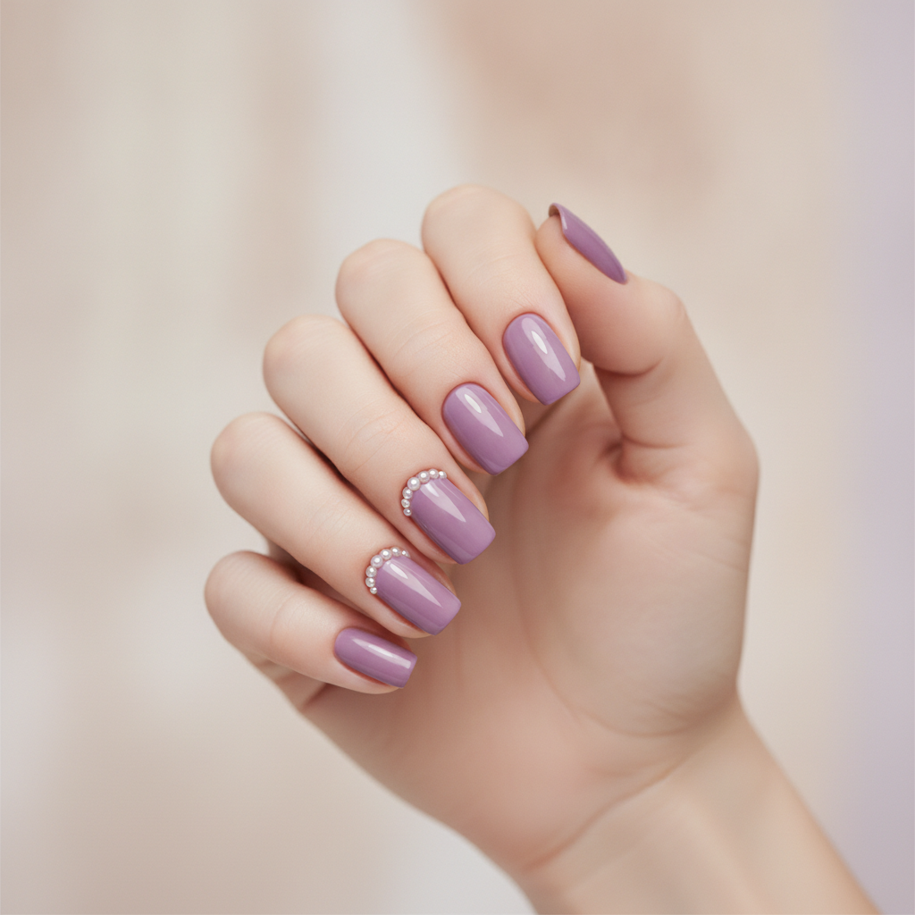 Lilac with pearl accents
