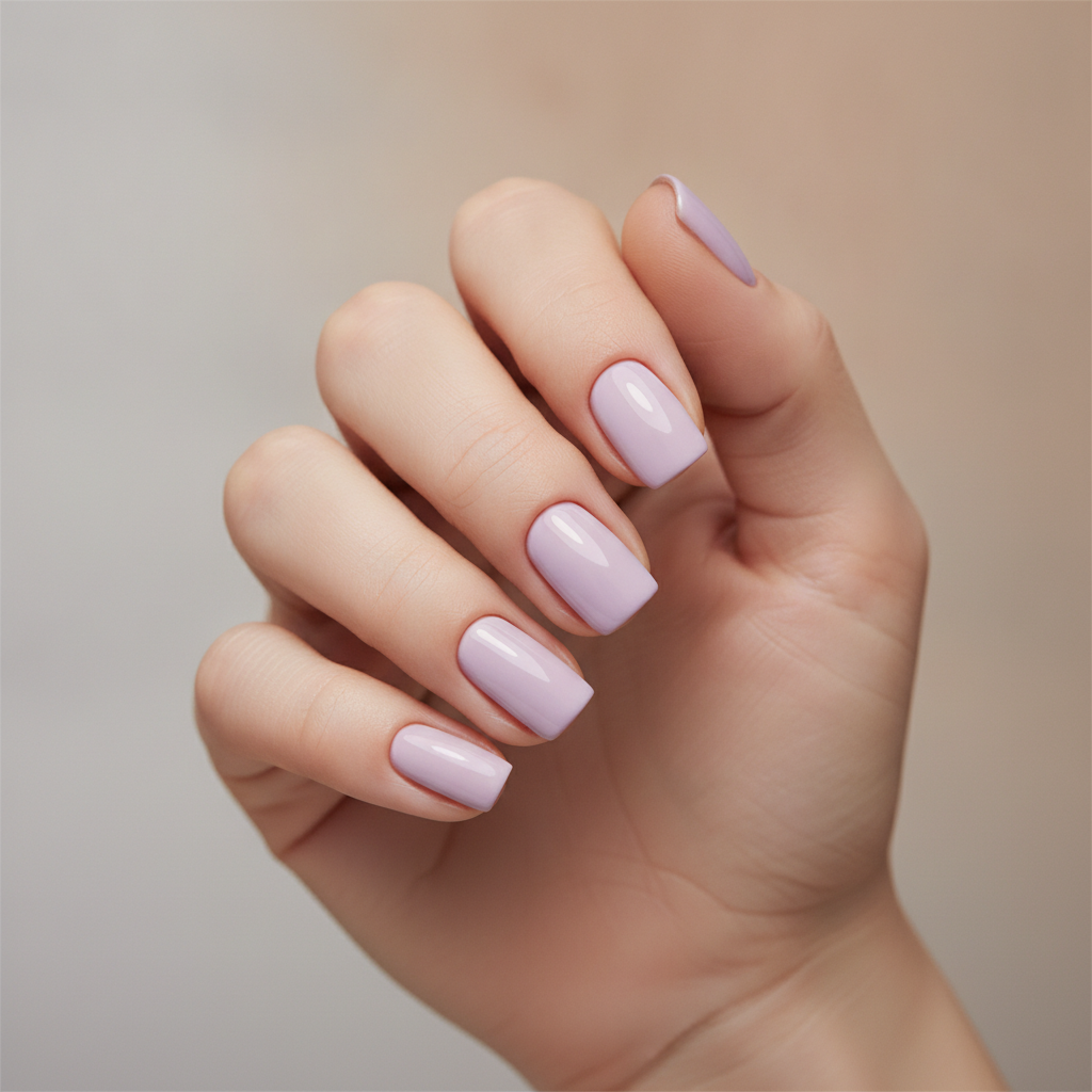 Short square lilac gloss