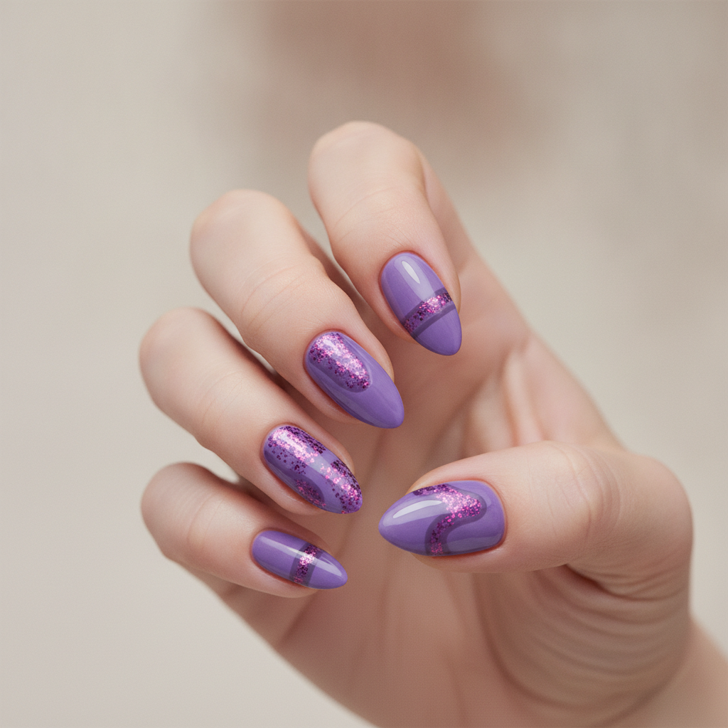 Matte lilac with glossy accents