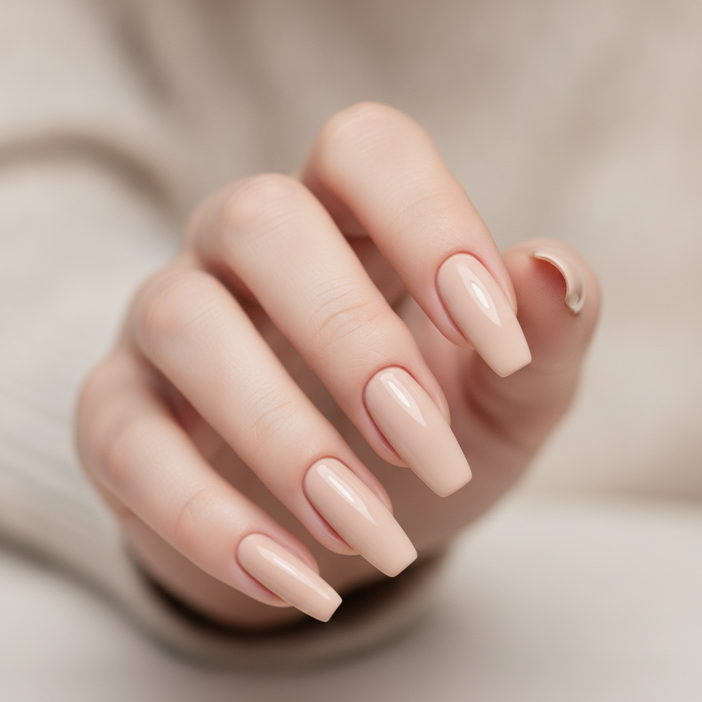 Champagne beige solid gloss