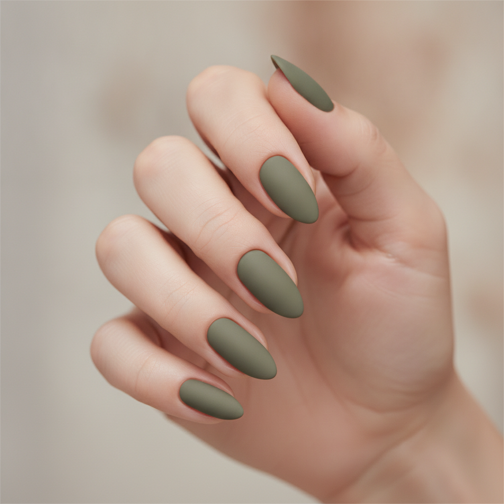Matte olive solid