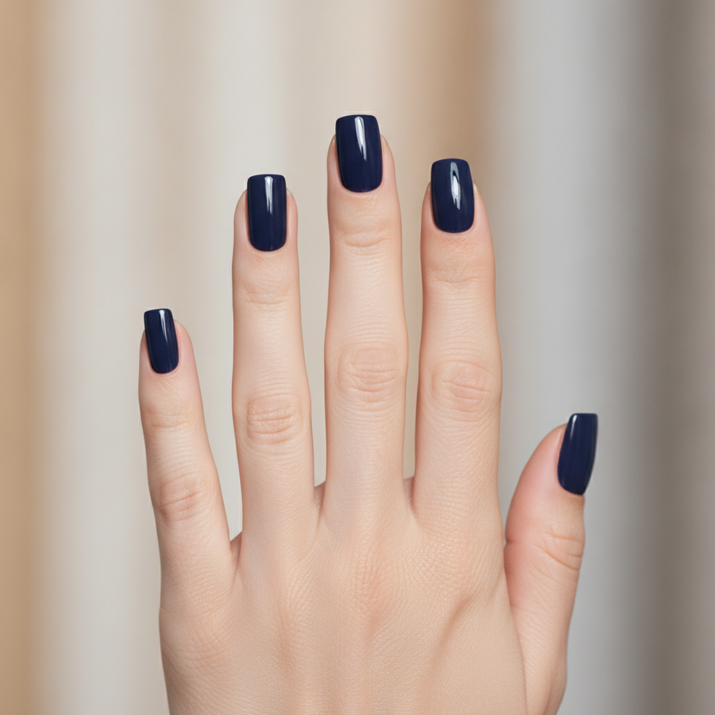 Deep navy September solid