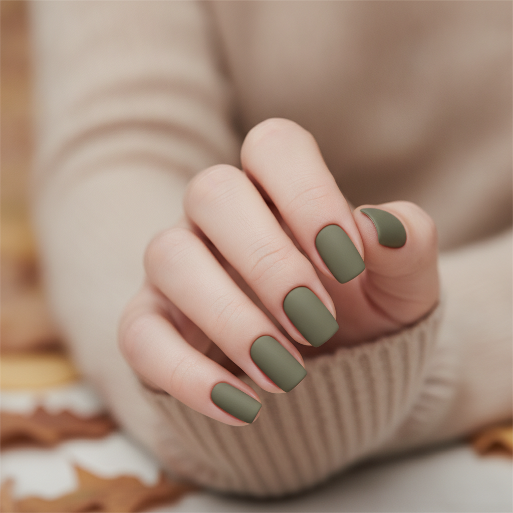 Olive field with mocha accents