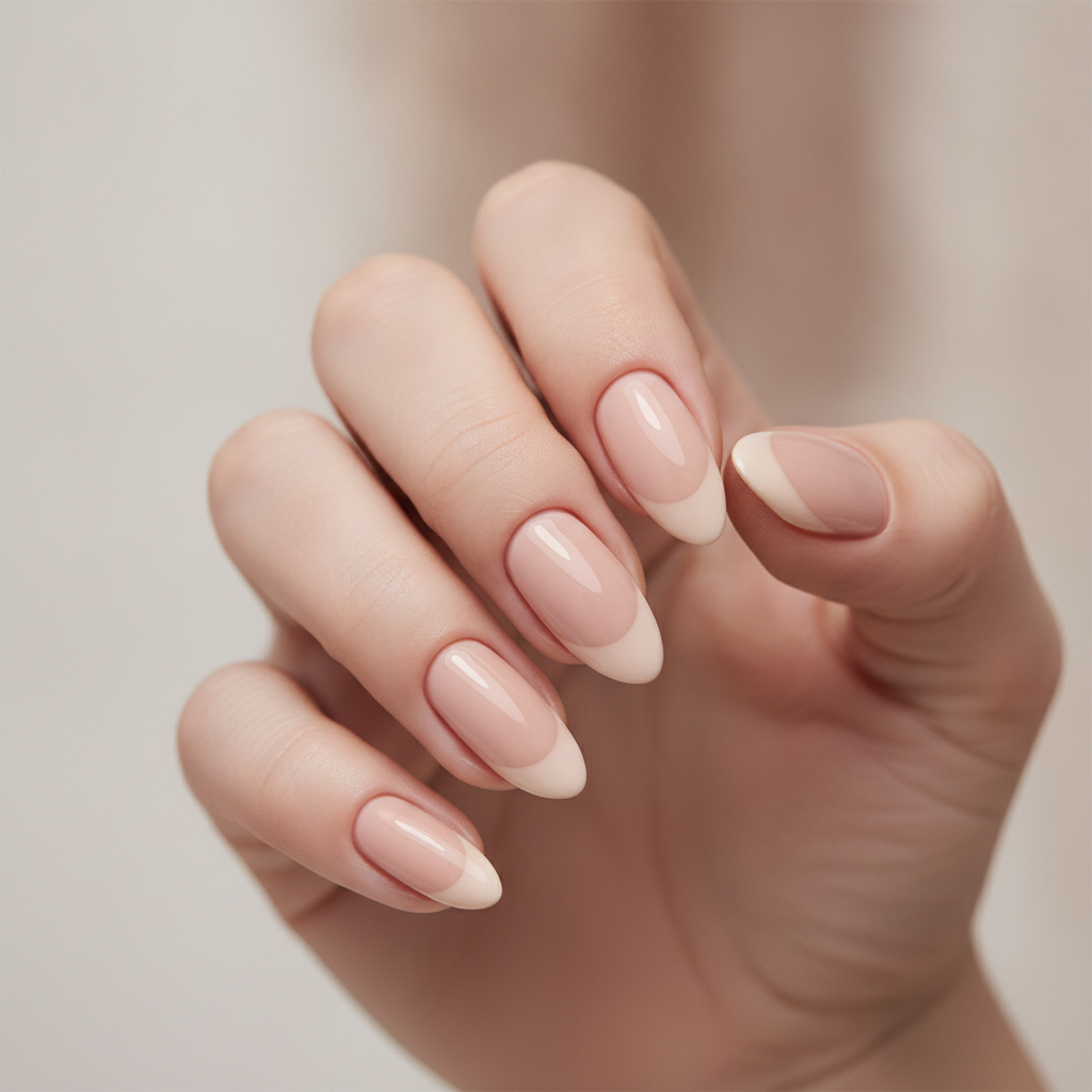 Negative-space half-moon nude