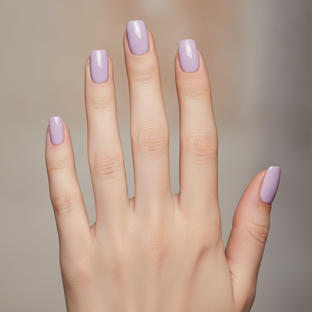 Short square soft lilac