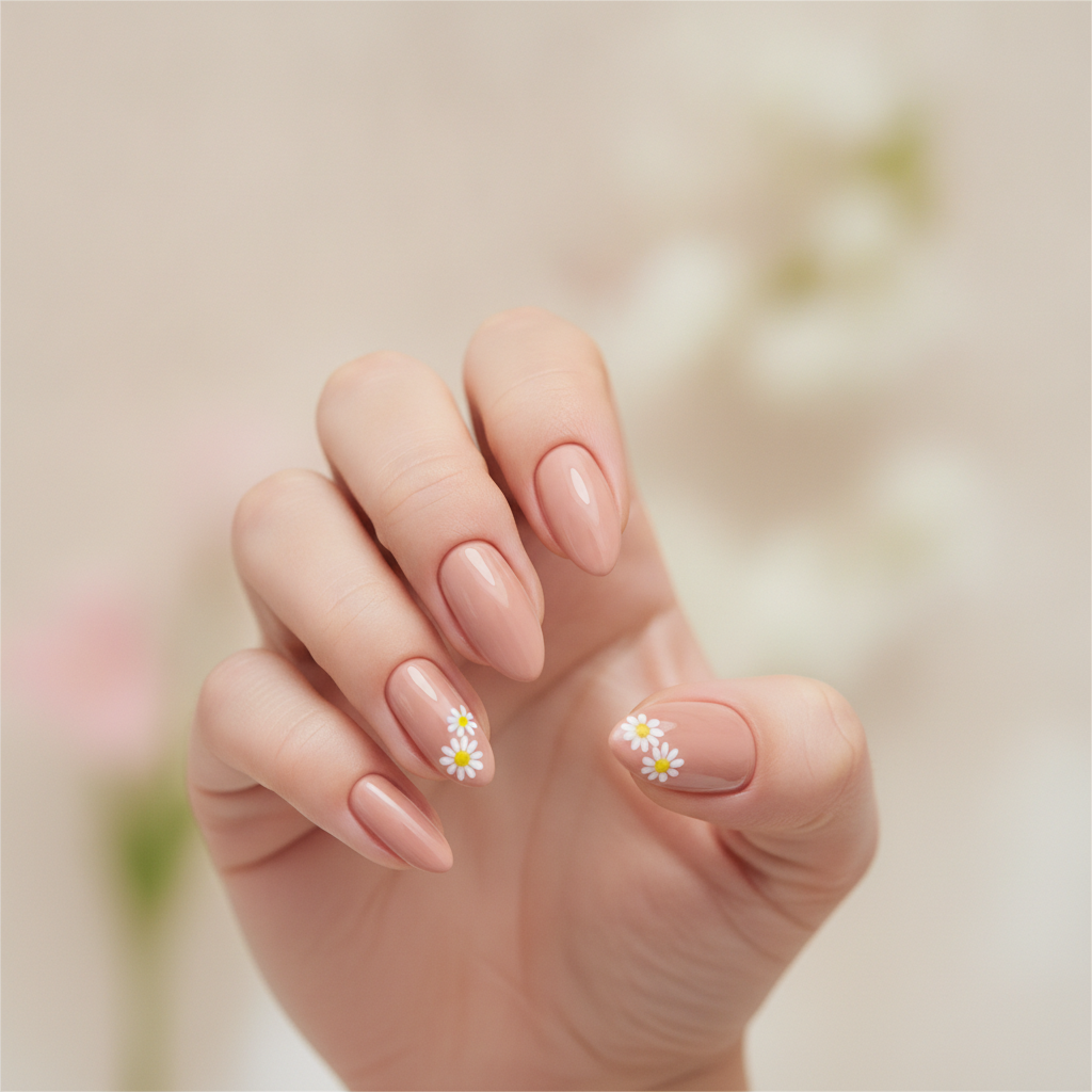 Nude with daisy accents