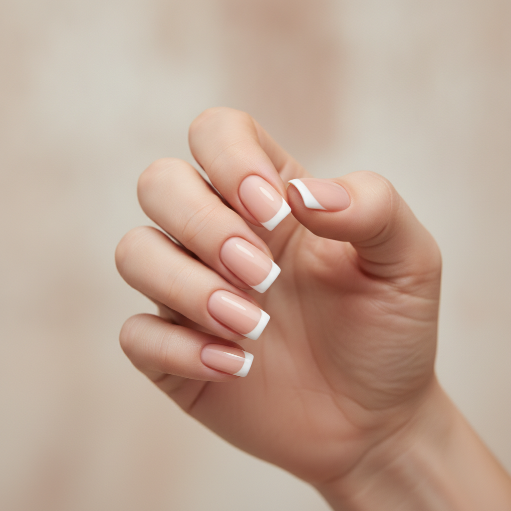 Summer white French tips