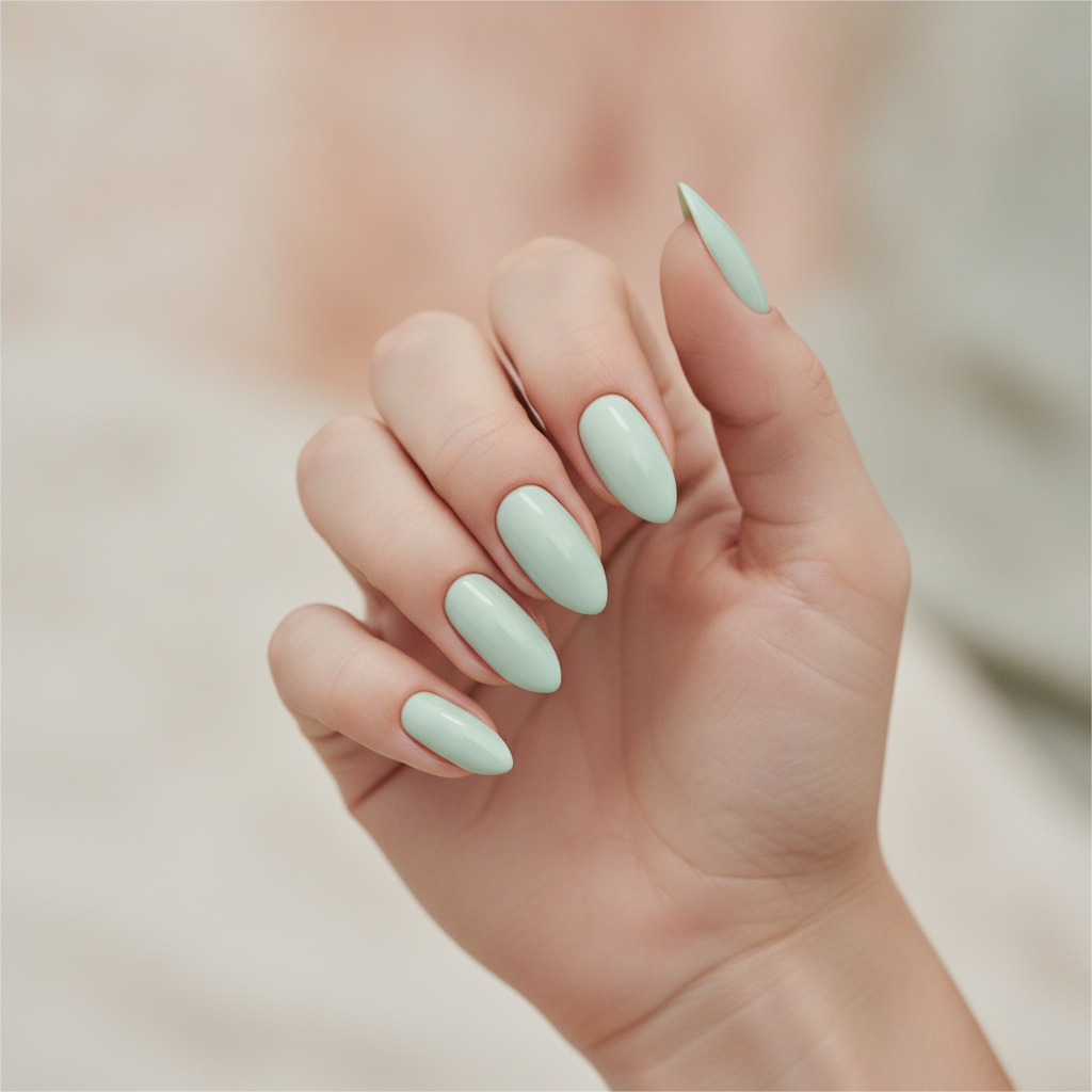 Mint green solid gloss